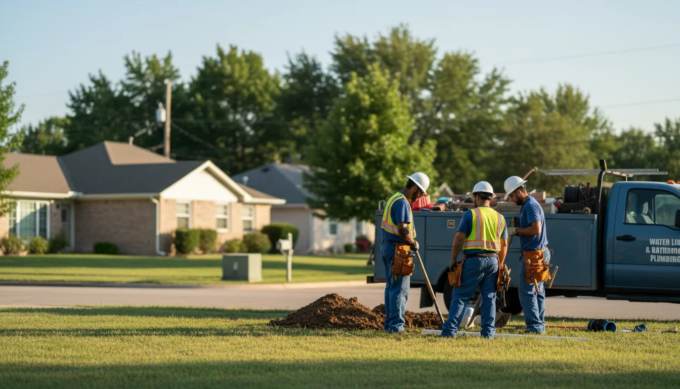 Residential water line and bathroom plumbing service in Farmingdale, NY